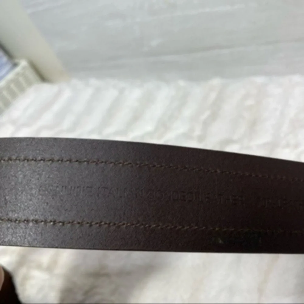 Men’s Genuine Italian Bonded Leather belt  Size XL Color brown